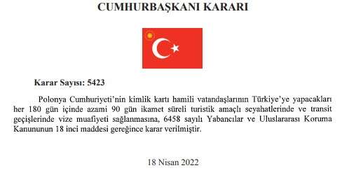 Polonyalılar Türkiye'ye Vizesiz Girebiliyor Mu? Polonyalılara Vize Muafiyeti 2022